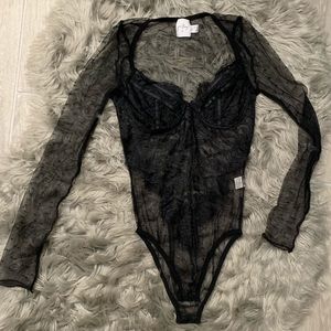 Black lace one piece